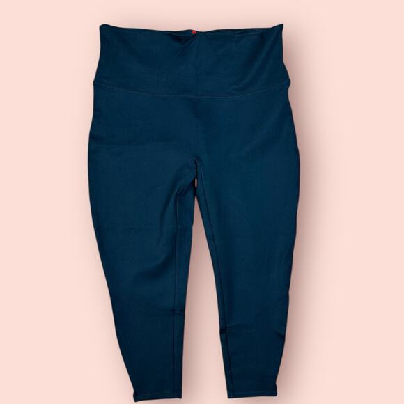 Spanx Black Ankle Length Ponte Leggings Womens Petite XXL 2X Short Plus Size - Picture 1 of 4